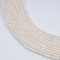 3-3.5mm AAA perles de bouton d'eau douce naturelles blanches en vrac pour la fabrication de bijoux