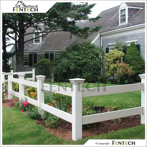 Pannello di recinzione da giardino in PVC protetto Premium <span class=keywords><strong>2</strong></span> rotaie recinzione per azienda agricola facile installazione - Product Image 2