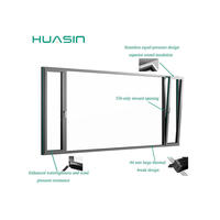 Fenêtre fixe en aluminium personnalisée Huasin pour usage extérieur, fenêtre en verre durable pour villas, projets résidentiels et commerciaux