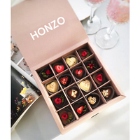 Boîte à chocolat et à bonbons divisée en 4 à 32 pièces avec logo personnalisé, laminage mat, emballage en papier écologique biodégradable de luxe