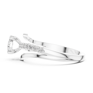 Anillo de Diamantes Plateado, Joyería Elegante y Brillante para Mujer, Ideal para Bodas, Compromisos, Fiestas y Regalos - Product Image 3