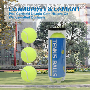 Pelota de Tenis de Goma Masticable de Lujo para Perros, Resistente y Ligera, Fácil de Transportar, Juguete para Mascotas - Product Image 2