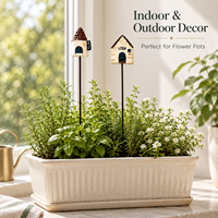 Mini piquet de jardin en métal pour pot de fleurs, support décoratif pour plantes d'intérieur et d'extérieur, vente en gros