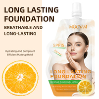 Fond de teint liquide SPF15 en sachet, longue tenue, contrôle du sébum, léger, respirant, non gras, waterproof