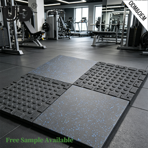 Dalles de sol en caoutchouc pour salle de sport, revêtement de sol <span class=keywords><strong>professionnel</strong></span> en EPDM, haute qualité, durable, 15 mm-50 mm, <span class=keywords><strong>tapis</strong></span> en caoutchouc personnalisable - Product Image 1