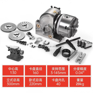 Cabezal divisorio de semi indexación de 6 ", mandril de contrapunto de 3 mordazas, cabezales divisorios CNC, cabezal de indexación de <span class=keywords><strong>maquinista</strong></span> para fresadora - Product Image 6