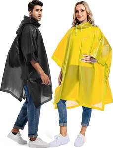 Ponchos <span class=keywords><strong>de</strong></span> <span class=keywords><strong>Lluvia</strong></span> Reutilizables para Adultos - Impermeables <span class=keywords><strong>de</strong></span> Emergencia Resistentes con Capucha y Cordón Ajustable - Product Image 2