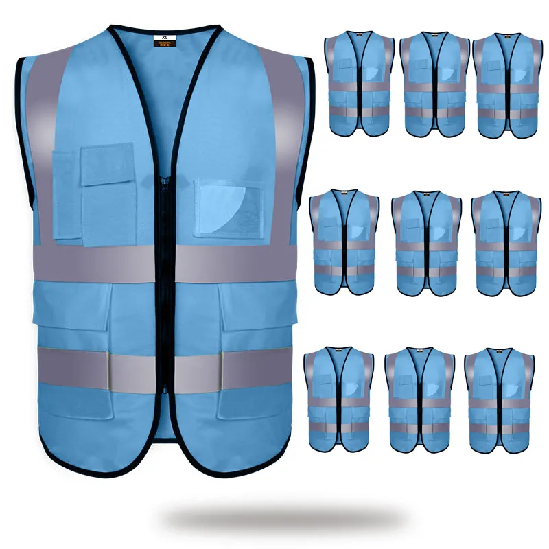 Khả năng hiển thị cao an ninh xe máy phản quang an toàn vest an toàn làm việc quần áo vệ sinh công nhân quần áo cho xây dựng đường bộ