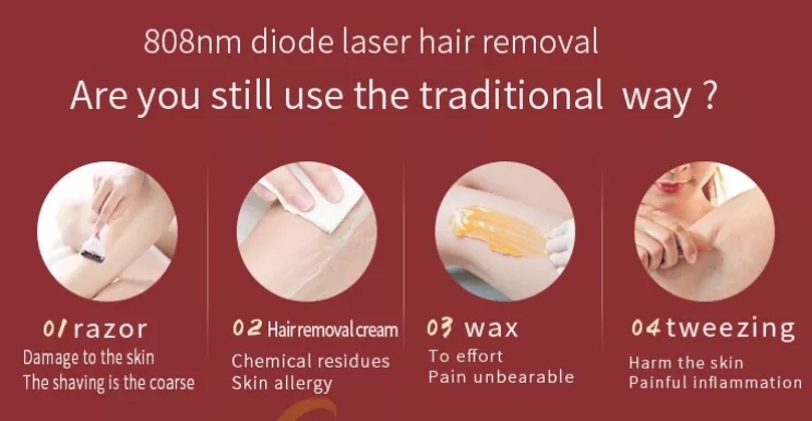 Stand 2 in 808nm diode hair removal and nd yag laser tattoo removal machine