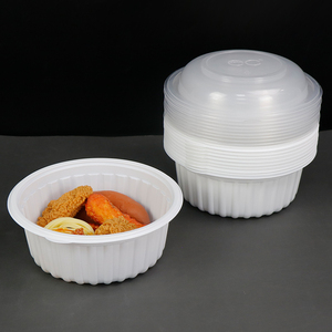 Récipient pour aliments en polystyrène personnalisé Récipient rond transparent pour aliments à emporter de restaurant Récipients pour aliments chauds en plastique à emporter - Product Image 1