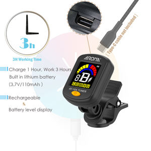 Sintonizador de guitarra con carga USB, afinación para guitarra eléctrica acústica, bajo, pantalla LCD con Clip, accesorios para guitarra - Product Image 5