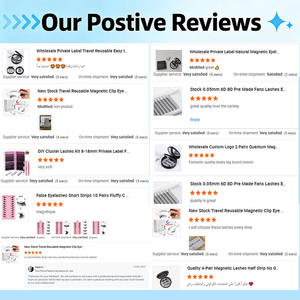 2 paires de cils magnétiques sans colle, kit 3D naturel réutilisable, cils magnétiques à l'aspect naturel avec applicateur - Product Image 3