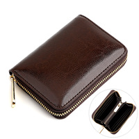 Nouvelle Arrivée Porte-Monnaie en Cuir Véritable OEM Mini Pochette Zippée pour Monnaie et Billets Porte-Cartes Femme Petit Portefeuille