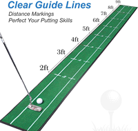 Tapis de putting de golf en polyester antidérapant, intérieur/extérieur, pratique professionnel, tapis vert, marqueur de distance, tapis de golf