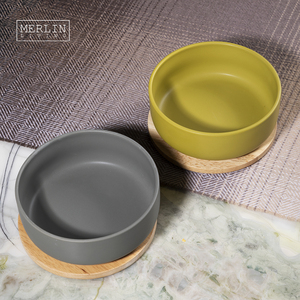 Merlin Living in ceramica nordica opaca Set scatole di immagazzinaggio da <span class=keywords><strong>cucina</strong></span> con coperchio in legno vaso di porcellana decorazione per la casa - Product Image 6