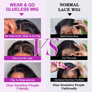 Perruque frontale en dentelle HD 13x6 Body Wave, perruque courte bob en <span class=keywords><strong>cheveux</strong></span> humains, 250% brésilienne, 13x4 sans colle, prête à porter pour femmes, pré-épilée - Product Image 6