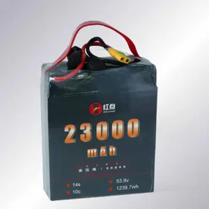 53.9V 23000mAh 23ah14s Pin điện áp cao Li-Po sản xuất HD UAV điện Drone Pin UAV cố định-gió vtol đa-rotor