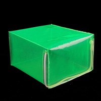 Pochette zippée transparente en PVC/EVA, sac de rangement cube vert transparent pour cosmétiques, papeterie, maquillage, voyage, organisateur, vente en gros OEM