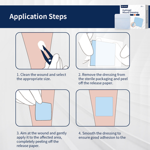 Apósito de hidrogel estéril para quemaduras, compresa calmante estéril, tratamiento protector refrescante para quemaduras leves, ampollas y cortes - Product Image 5