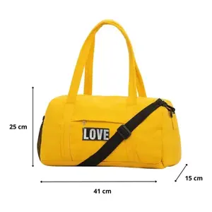 Sac de voyage jaune pour femme Fana Lina avec bandoulière 25 cm, pour les femmes soucieuses de la mode - Product Image 4