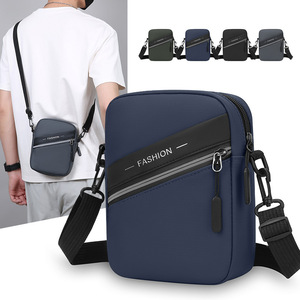 Fashion Mini Crossbody <b>Bag</b> 7 Inch Canvas Men's Shoulder <b>Bag</b> For Leisure Travel - Product Image 1