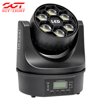 Mini projecteur à tête mobile 6x12W RGBW 4-en-1 Bee Eye 120W 16CH DMX512, faisceau de 1,5 degré, zoom 6-51 pour DJ, discothèque, scène