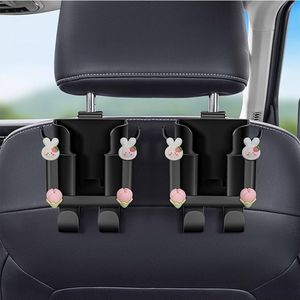 Cartoon Car Cup Holder With Bunny Design Multifunctional <b>Storage</b> For Back <b>Seat</b> Interior Decoration - Product Image 1