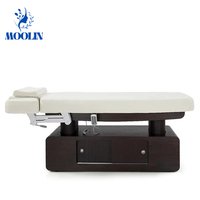 Table de massage électrique 4 moteurs MOOLIN pour salon de beauté, lit de spa facial, chaise réglable, lit de beauté pour extensions de cils, mobilier de salon