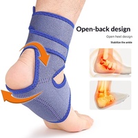 Manchon de soutien de la cheville avec coussinet de talon en caoutchouc, enveloppe élastique de compression respirante, protection sportive pour la course, le fitness et le basketball