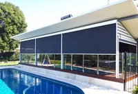 Stores roulants modernes pour l'extérieur et l'intérieur Rideaux solaires coupe-vent en alliage d'aluminium Catégorie de cour Protection solaire contre le vent Autre