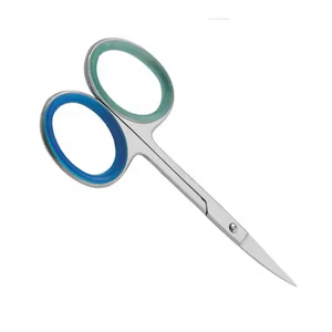 Ciseaux russes à cuticules droites en acier inoxydable, pliables, à manche en caoutchouc, outil de beauté pour ongles - Product Image 2