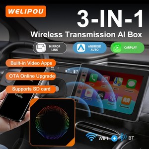 กล่องเชื่อมต่อไร้สาย Android Auto Mirror Link SD 3 in 1 รองรับ CarPlay แบบ AI Box พร้อมอะแดปเตอร์ USB Type C รองรับ WiFi คู่ สำหรับ Car Play พร้อมหน่วยความจำ 2G/4G 16G/32G - Product Image 5