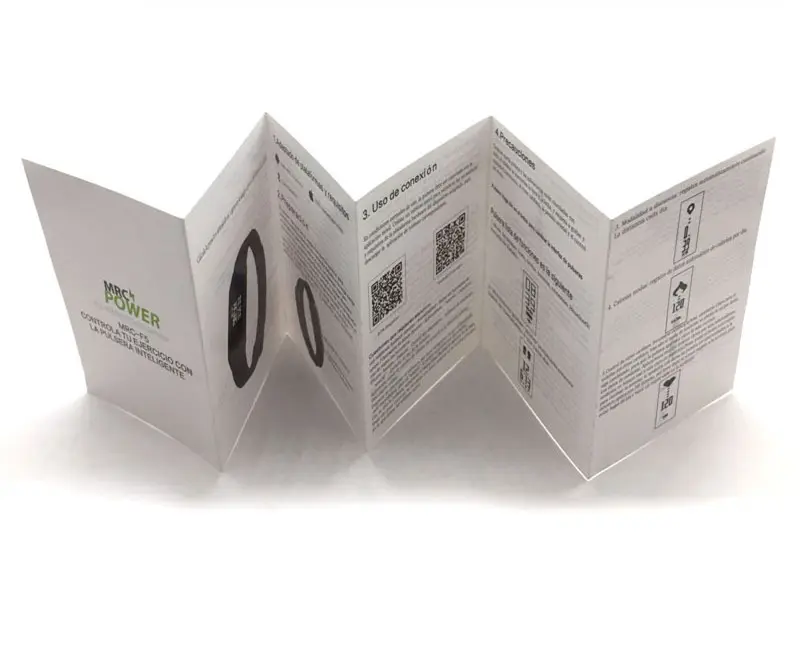 簡潔な防水コート紙カスタムパンフレット折りたたみ小冊子印刷