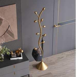 Porte-manteau élégant en fer forgé, créatif, <span class=keywords><strong>à</strong></span> un seul niveau, pour chambre <span class=keywords><strong>à</strong></span> coucher, sur pied, en métal simple - Product Image 5