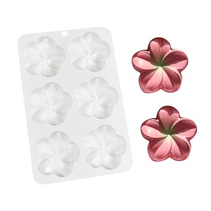 Handmade <span class=keywords><strong>3D</strong></span> Kẹo sô cô la món tráng miệng hoa dâm bụt thân thiện với môi Silicone Hoa bánh khuôn cho bánh cupcake trang trí - Product Image 5