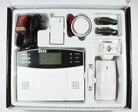 Wolf-Guard Portabel ABS Nirkabel WIFI GSM Sistem Alarm Strobo Sensor Gerak Magnetik Keamanan Rumah Pintar Nirkabel Jangkauan Deteksi 50-100M