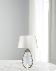 Custom Handmade Modern Style Clear Crystal <b>Table</b> Lamp Hotel House Living Room Fabric <b>Bedside</b> Night Desk Lights Electric Power - Product Image 1