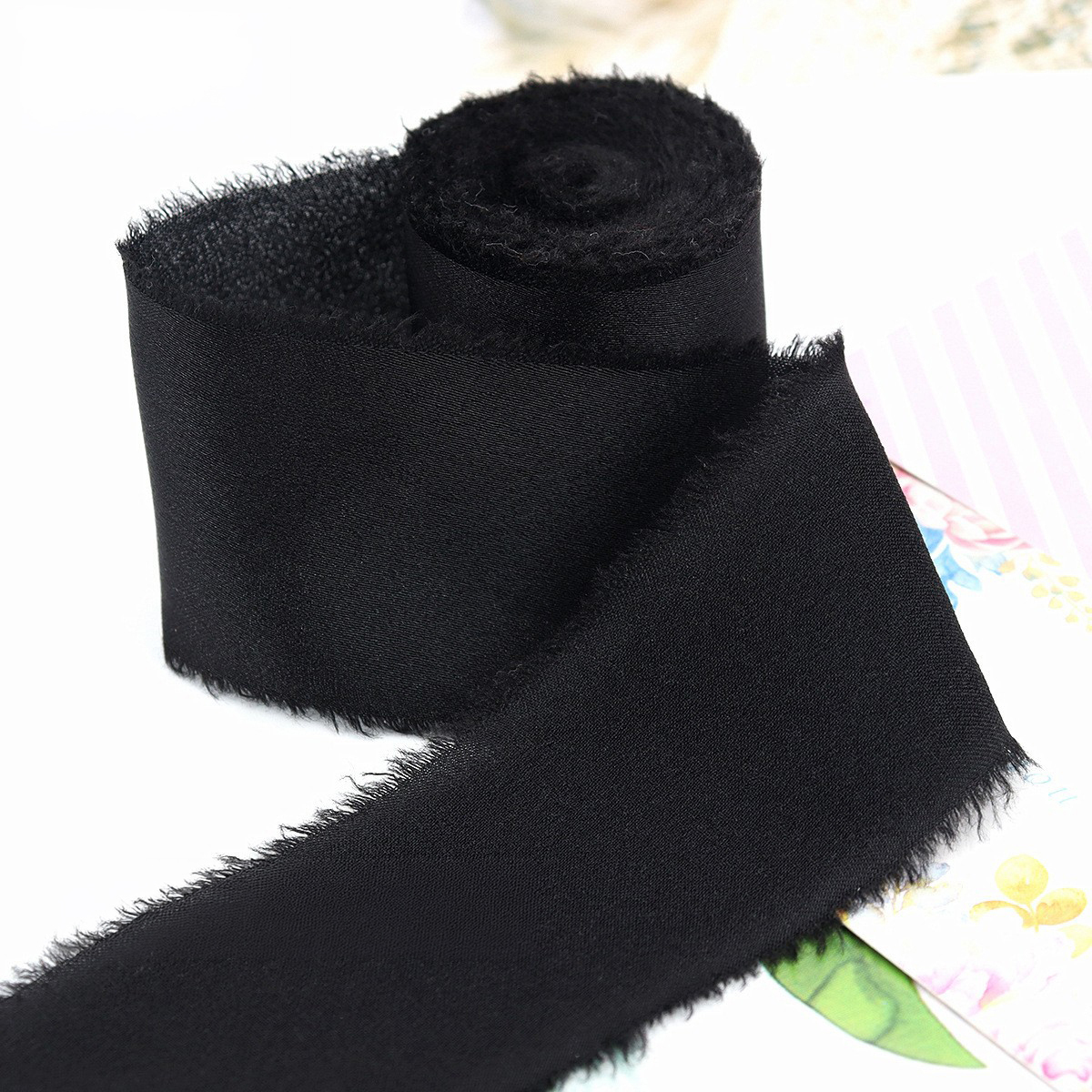 Noir-4 cm, 5 mètres/rouleau