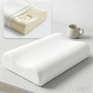 Almohada Cervical de Espuma Viscoelástica para Aliviar el Dolor de Cuello y Hombros - Almohada Ergonómica 2 en 1 con Soporte para el Cuello y Funda Extraíble - Product Image 1