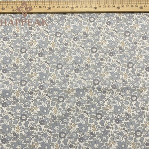 Tissu en coton <span class=keywords><strong>Liberty</strong></span> botanique de luxe HAPPEAK, 80s, pur coton, imprimé floral, respirant, pour robes de créateurs - Product Image 2