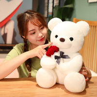 Ours en peluche rose mignon pour la Saint-Valentin, super doux, en coton PP, doublure en maille, cadeau d'anniversaire, machines à griffes