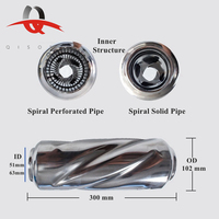 Pipa Knalpot Spiral Universal Performa Tinggi Resonator Ujung Knalpot Ganda