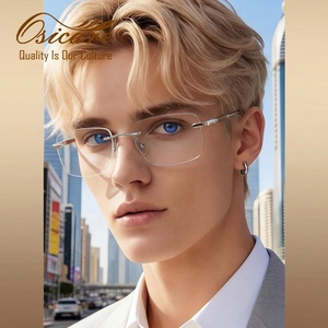 Montures optiques de créateur en métal tendance, lot de 3, lunettes personnalisées de luxe pour femme, montures sans cerclage, verres pour myopie, montures de lunettes Y2K pour homme - Product Image 2