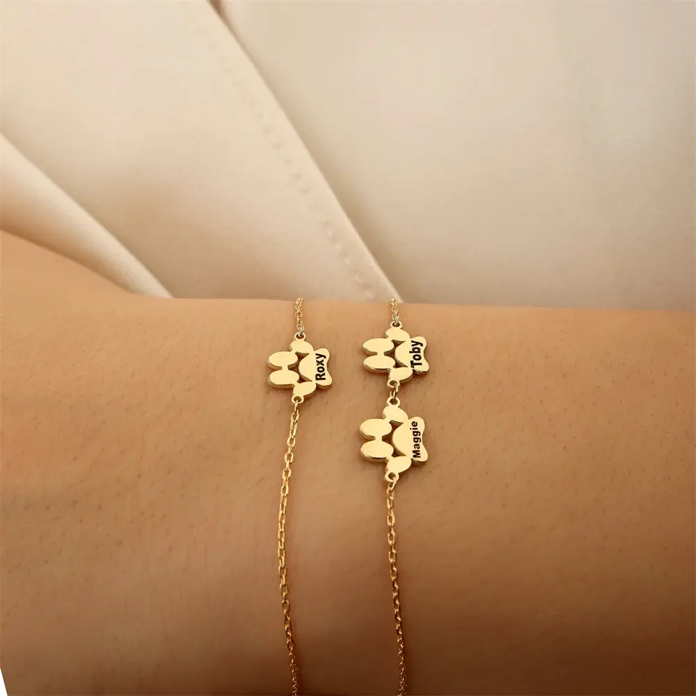 stainless steel paw print jewelry