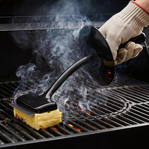 Brosse de nettoyage pour <span class=keywords><strong>barbecue</strong></span> avec grattoir et base autonettoyante, pour le nettoyage des grilles de <span class=keywords><strong>barbecue</strong></span> extérieures - Product Image 6