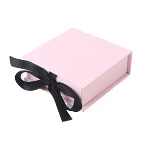 small jewelry cardboard paper box use for bracelet necklace Storage with ribbon accept sample design