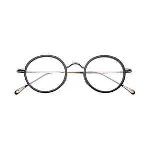 نظارات فاخرة بإطار من مادة اسيتات بإطار مستدير كلاسيكي نظارات بشعارات مخصصة