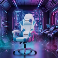 Fauteuil de bureau ergonomique noir et blanc au design industriel, en similicuir PU, dossier haut inclinable, pivotant, réglable, avec vérin à gaz à 2 positions et soutien lombaire