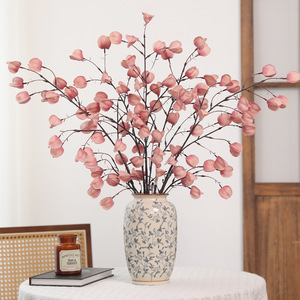 Artificial Physalis Flower Arrangement Orange Silk Flowers For Home Wedding Decorations - Product Image 4