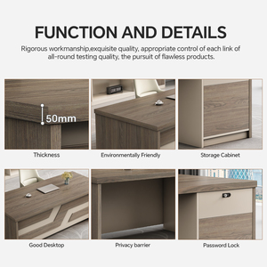 Gabinete y mesa <span class=keywords><strong>de</strong></span> <span class=keywords><strong>oficina</strong></span> <span class=keywords><strong>de</strong></span> altura ajustable <span class=keywords><strong>de</strong></span> madera para estación <span class=keywords><strong>de</strong></span> trabajo grande <span class=keywords><strong>de</strong></span> lujo moderno personalizado - Product Image 3